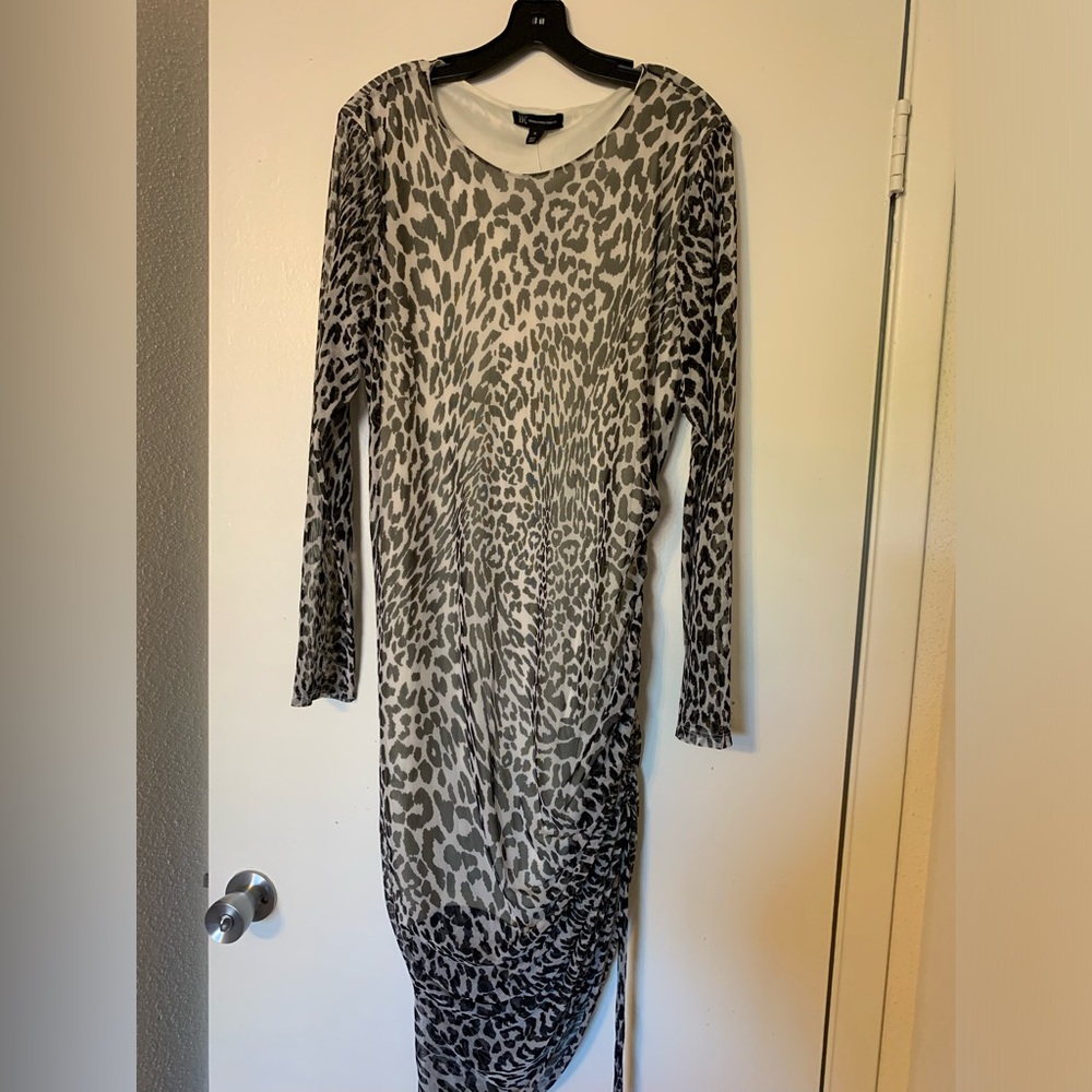 Leopard Print Draw String Dress
